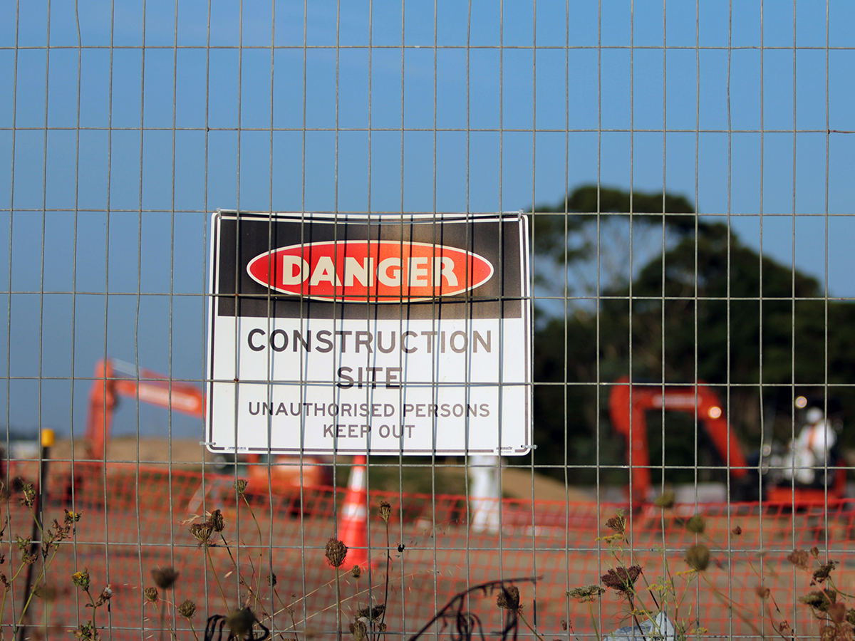 danger construction safety sign