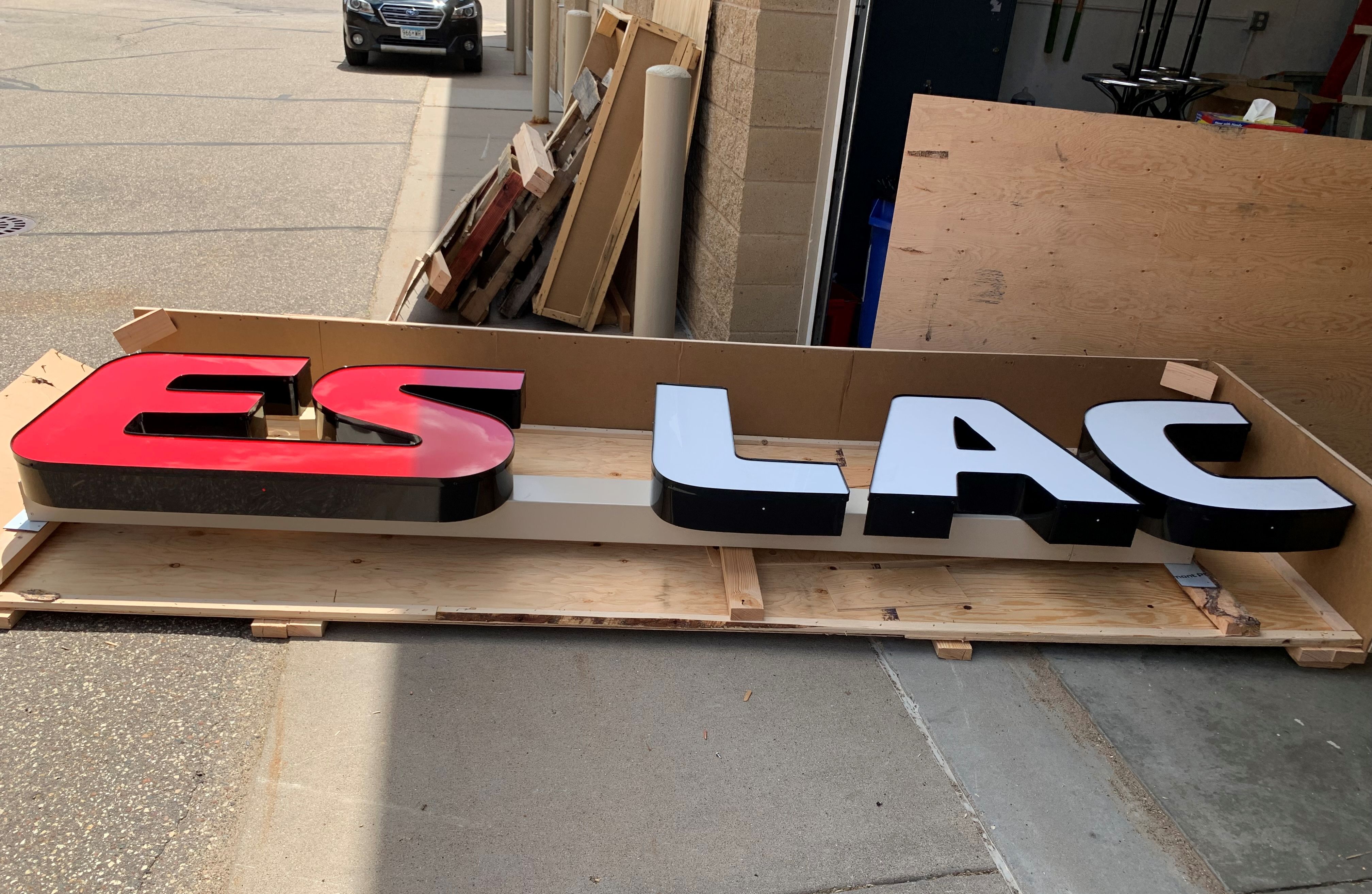 Channel Sign ready for installation
